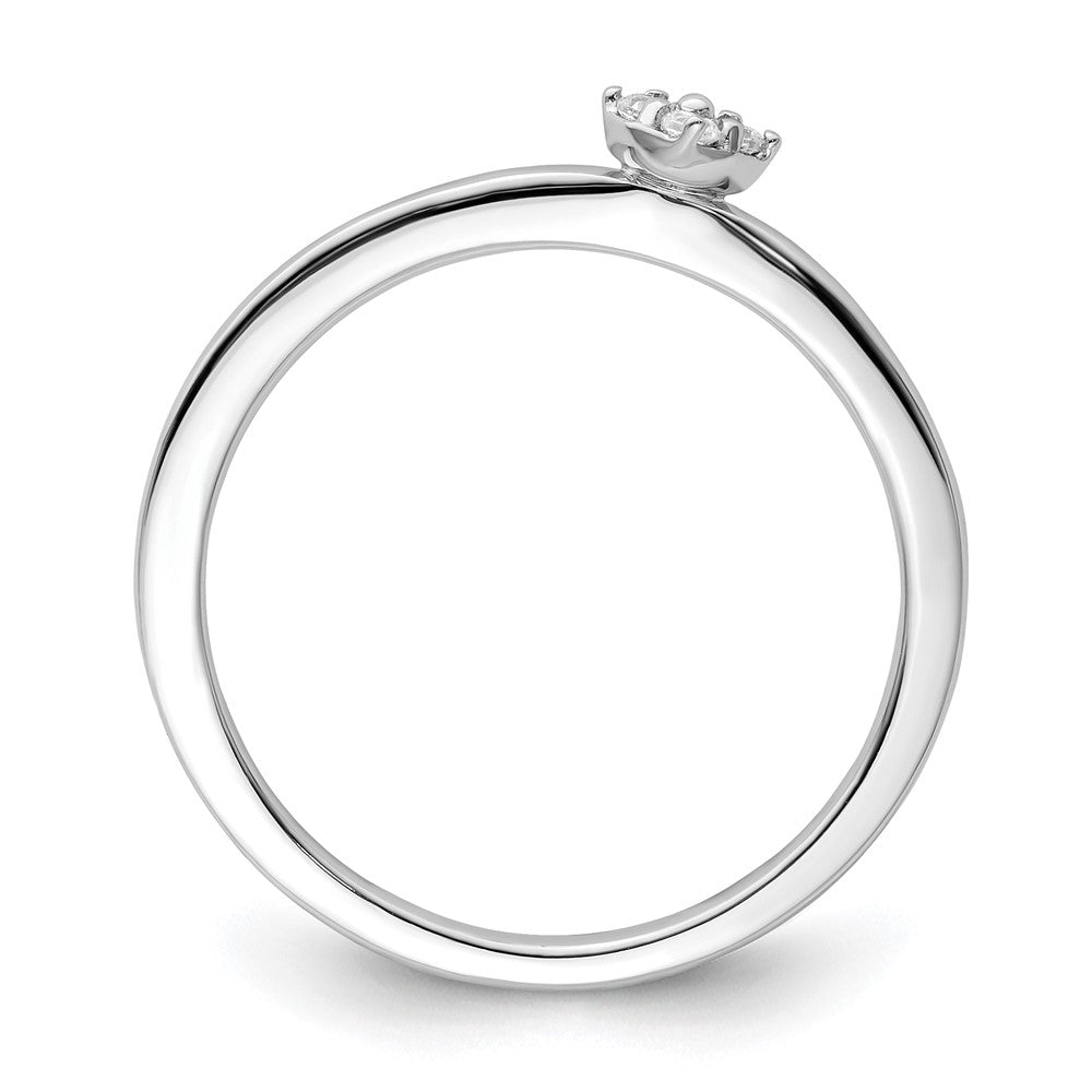 14K White Gold Lab Grown VS/SI+ G+ Dia Two Promises Comp Promise/Band Ring