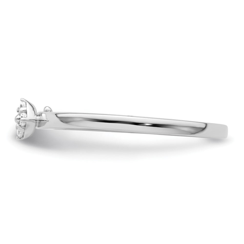 14K White Gold Lab Grown VS/SI+ G+ Dia Two Promises Comp Promise/Band Ring
