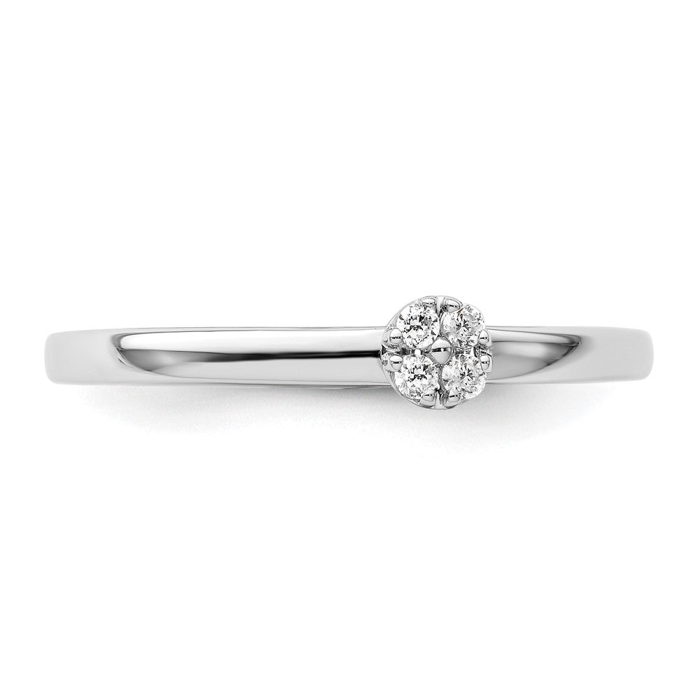 14K White Gold Lab Grown VS/SI+ G+ Dia Two Promises Comp Promise/Band Ring