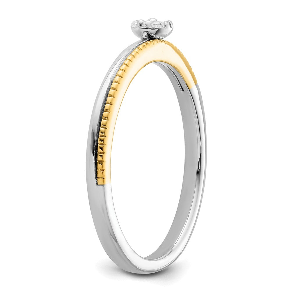 14K Two-Tone Lab Grown VS/SI+ G+ Dia Two Promises Comp Promise/Band Ring