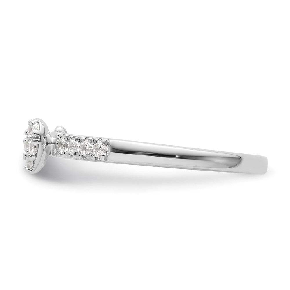 Two Promises 14k White Gold 1/4 carat Lab Grown Diamond VS/SI+ G+ Complete Promise Band
