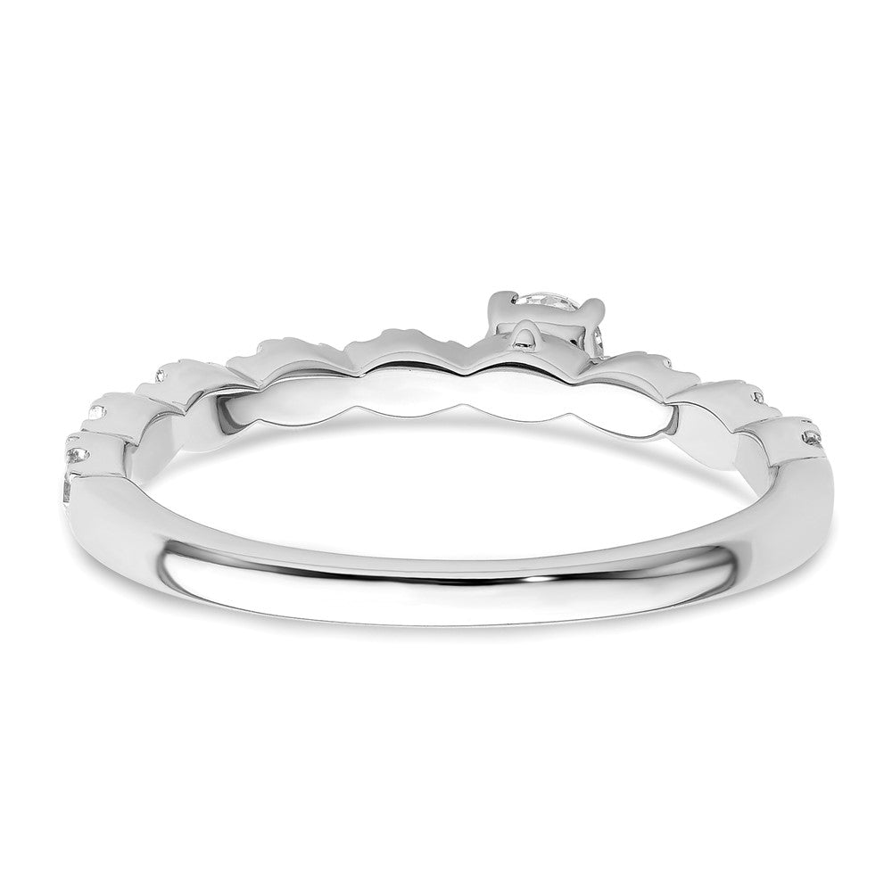 Two Promises 14k White Gold 3/8 carat Lab Grown Diamond VS/SI+ G+ Complete Promise Band