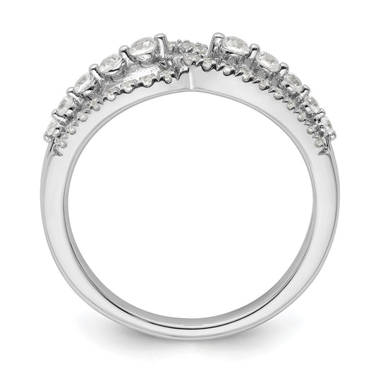 14k White Gold 1/2 carat Lab Grown Diamond VS/SI+ G+ Complete Fashion Ring