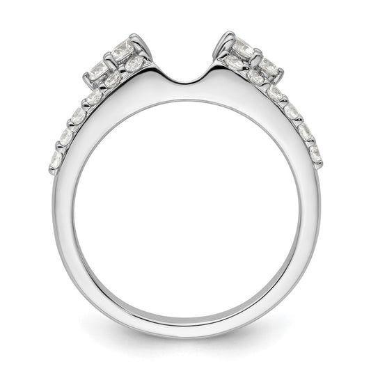 14k White Gold 1/2 carat Lab Grown Diamond VS/SI+ G+ Complete Ring Wrap