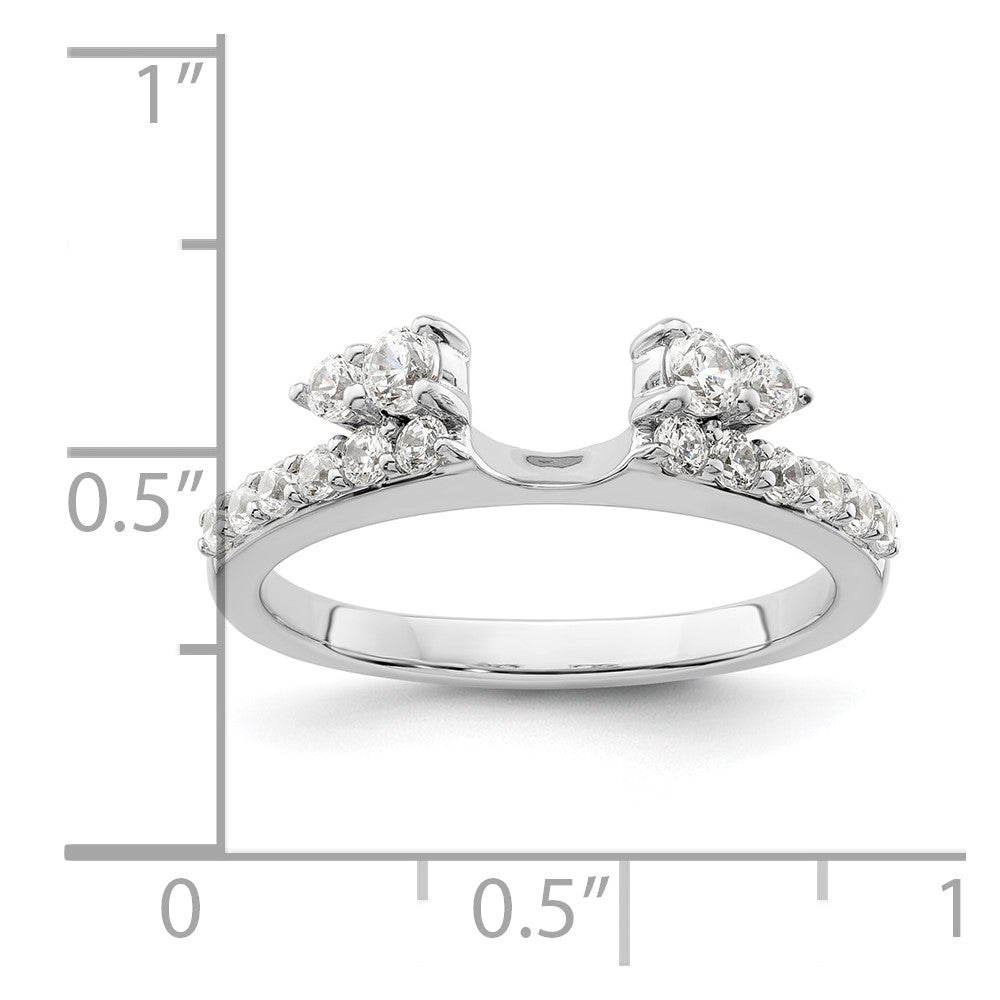 14k White Gold 1/2 carat Lab Grown Diamond VS/SI+ G+ Complete Ring Wrap