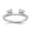 14k White Gold 1/2 carat Lab Grown Diamond VS/SI+ G+ Complete Ring Wrap