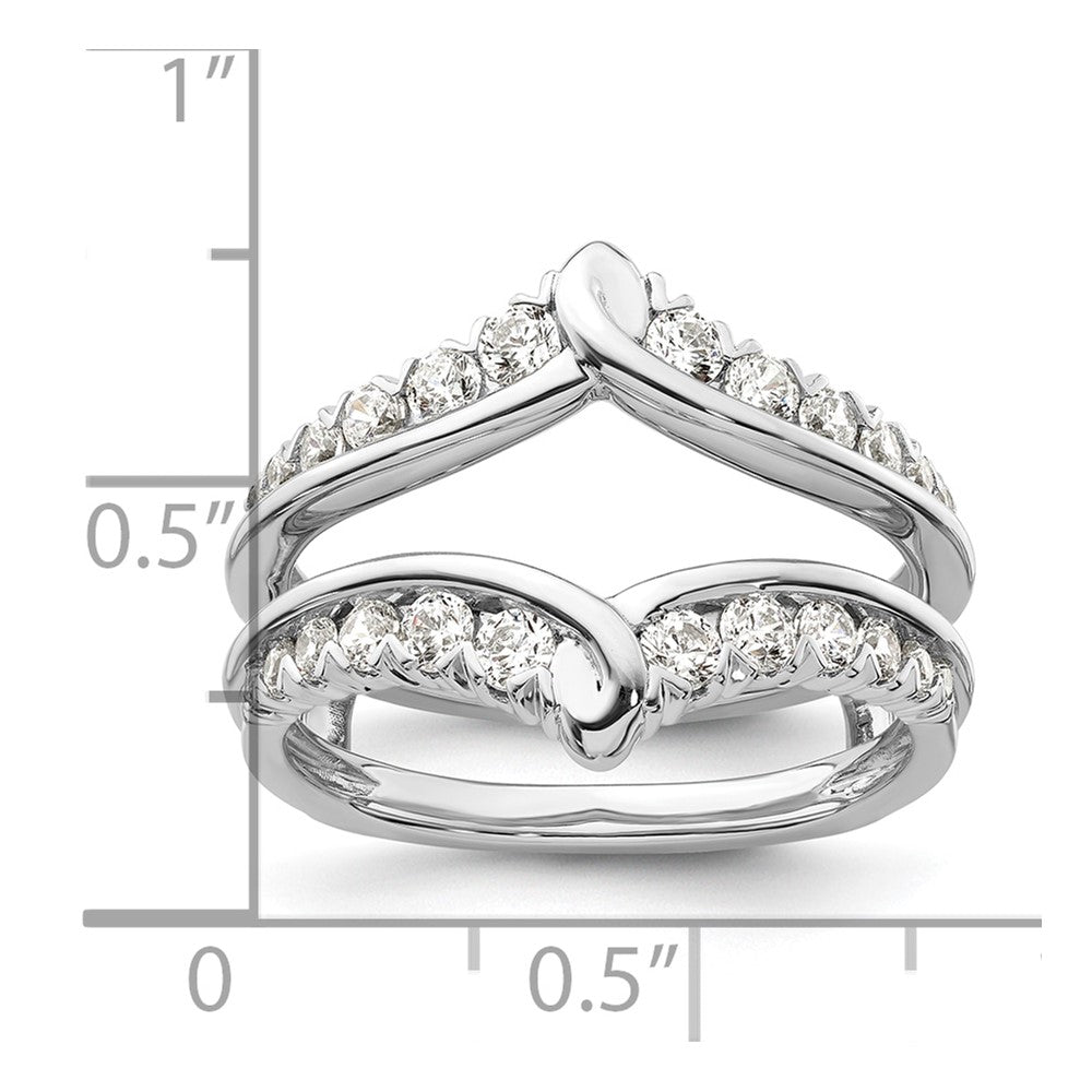 14k White Gold 3/4 carat Lab Grown Diamond VS/SI+ G+ Complete Ring Guard