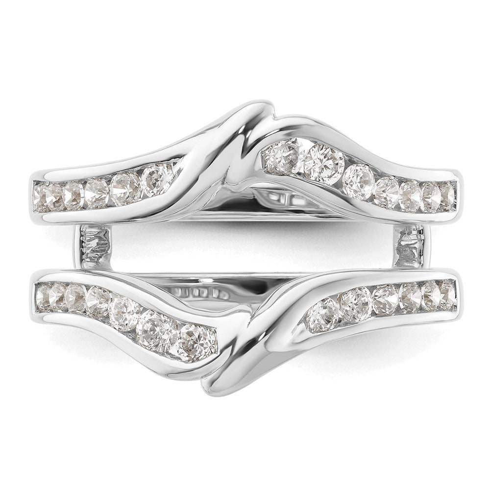 14k White Gold 5/8 carat Lab Grown Diamond VS/SI+ G+ Complete Ring Guard