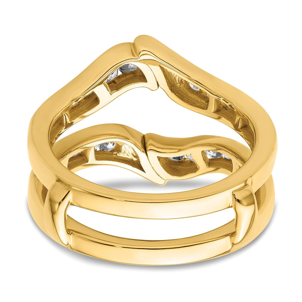 14k 5/8 carat Lab Grown Diamond VS/SI+ G+ Complete Ring Guard