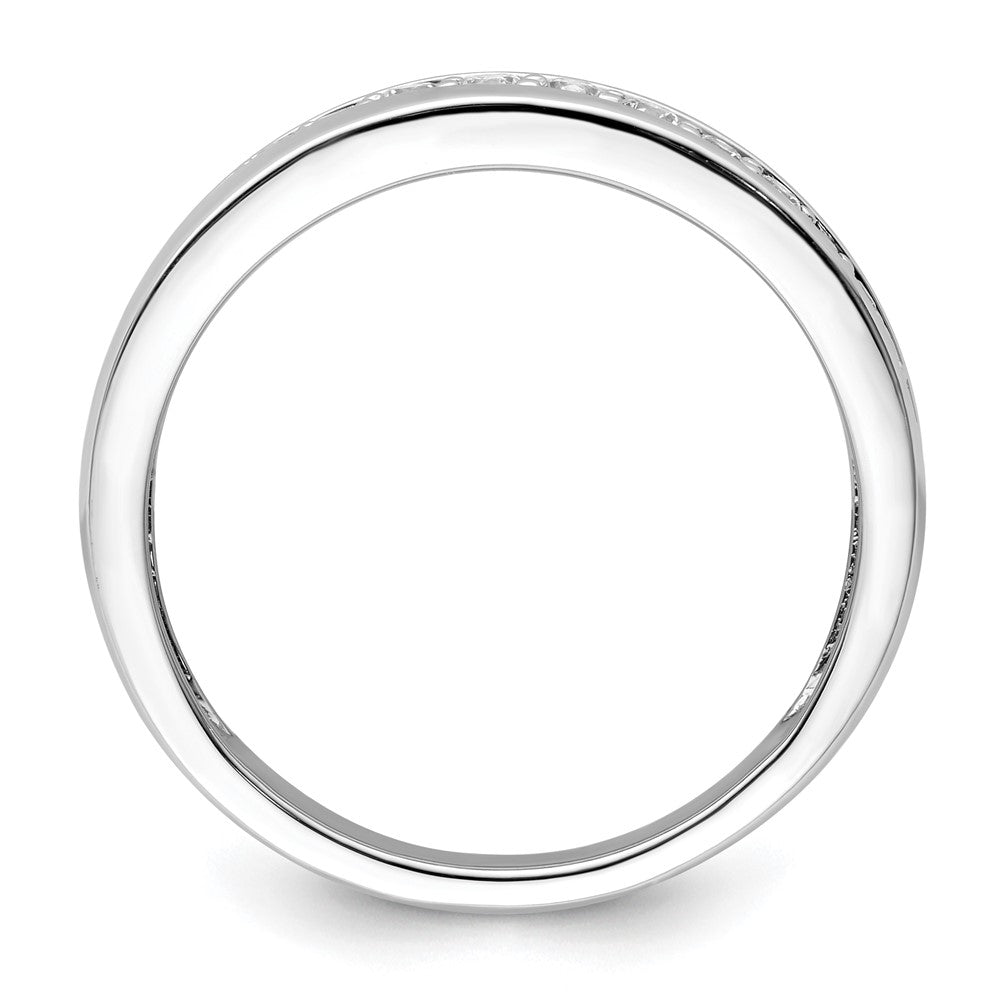 True Origin 14K White Gold Men's 3/8 carat Lab Grown Diamond VS+ F+ Complete Band
