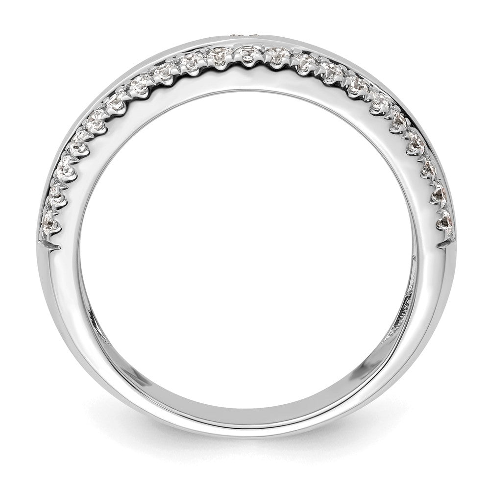 True Origin 14K White Gold Men's 1/2 carat Lab Grown Diamond VS+ F+ Complete Band