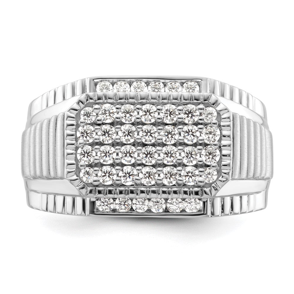 IBGoodman 14k White Gold 7/8 carat Lab Grown Diamond VS/SI+ G+ Men's Ring