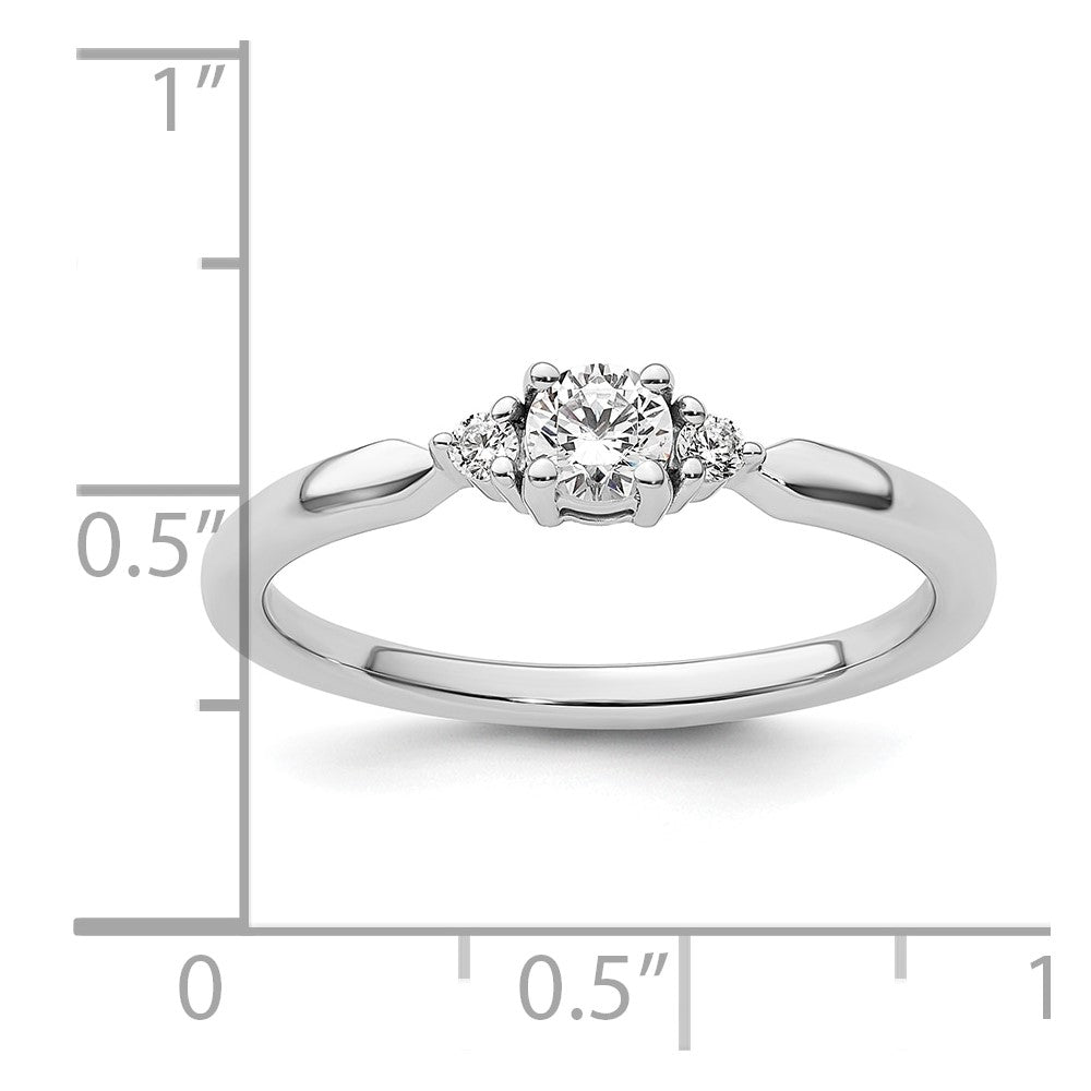 14K White Gold Diamond Complete Promise/Engagement Ring