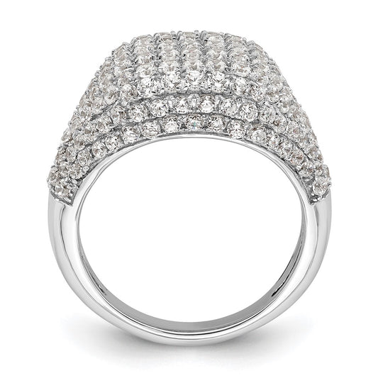 14k White Gold 2 1/4 carat Lab Grown Diamond VS/SI+ G+ Complete Cluster Fashion Ring