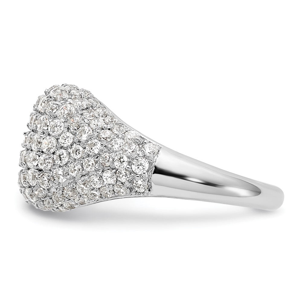 14k White Gold 2 1/4 carat Lab Grown Diamond VS/SI+ G+ Complete Cluster Fashion Ring