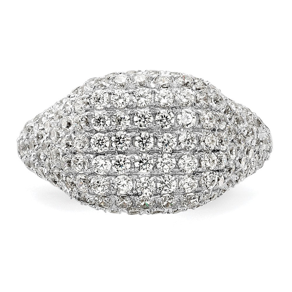 14k White Gold 2 1/4 carat Lab Grown Diamond VS/SI+ G+ Complete Cluster Fashion Ring