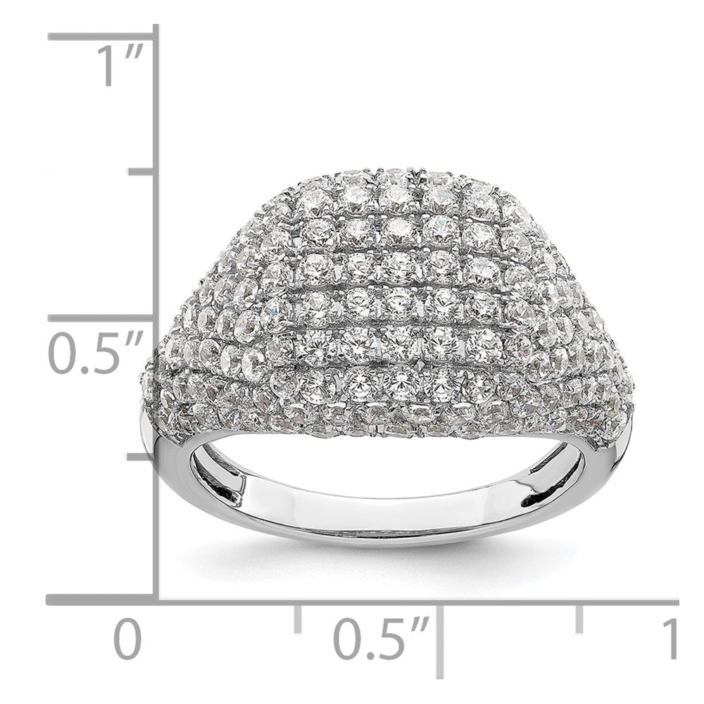 14k White Gold 2 1/4 carat Lab Grown Diamond VS/SI+ G+ Complete Cluster Fashion Ring