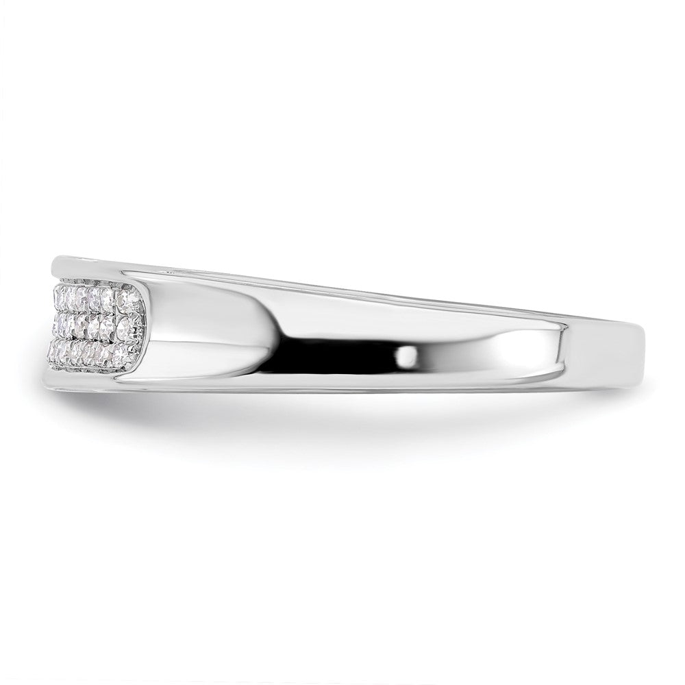 14k White Gold 1/5 carat Lab Grown Diamond VS/SI+ G+ Complete Ladies Band