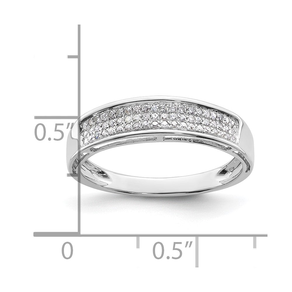 14k White Gold 1/5 carat Lab Grown Diamond VS/SI+ G+ Complete Ladies Band