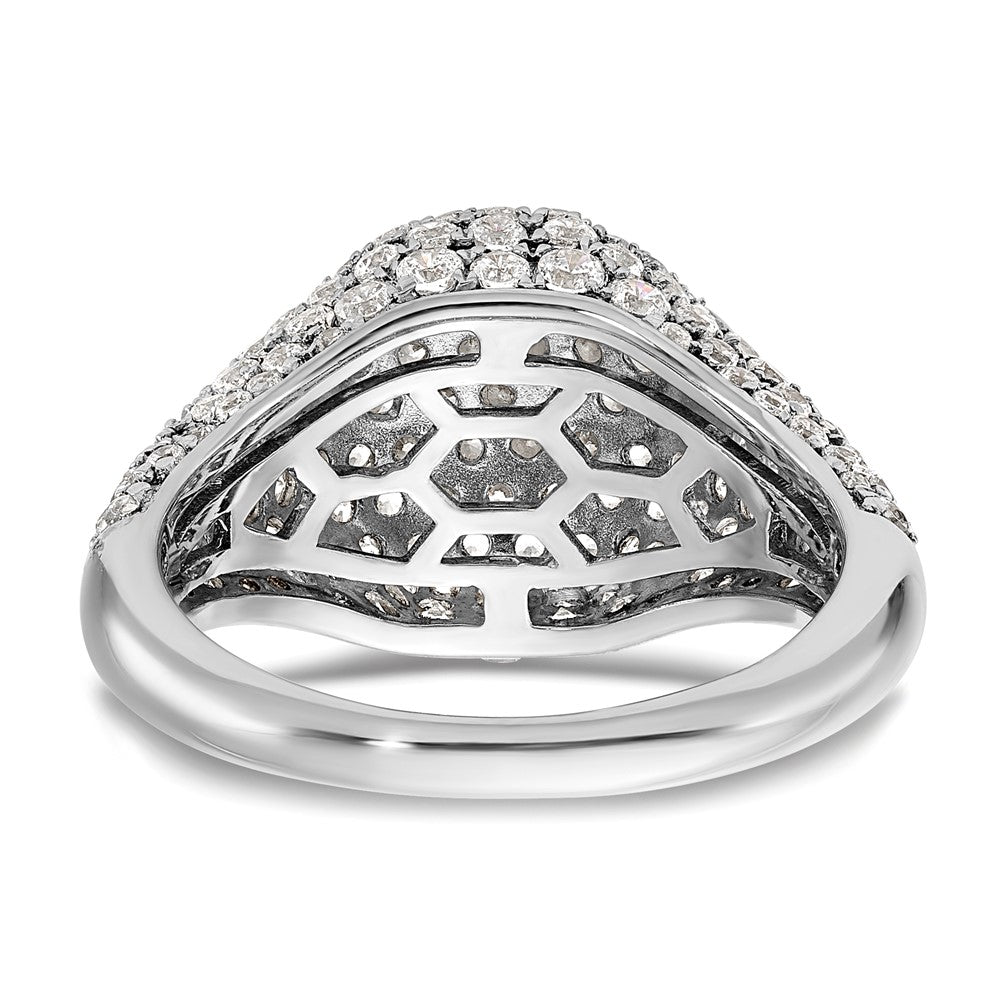 14k White Gold 2 3/8 carat Lab Grown Diamond VS/SI+ G+ Complete Cluster Fashion Ring