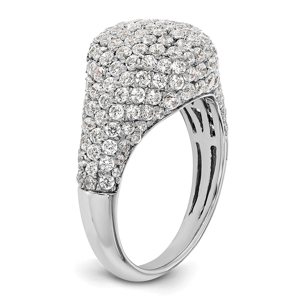14k White Gold 2 3/8 carat Lab Grown Diamond VS/SI+ G+ Complete Cluster Fashion Ring