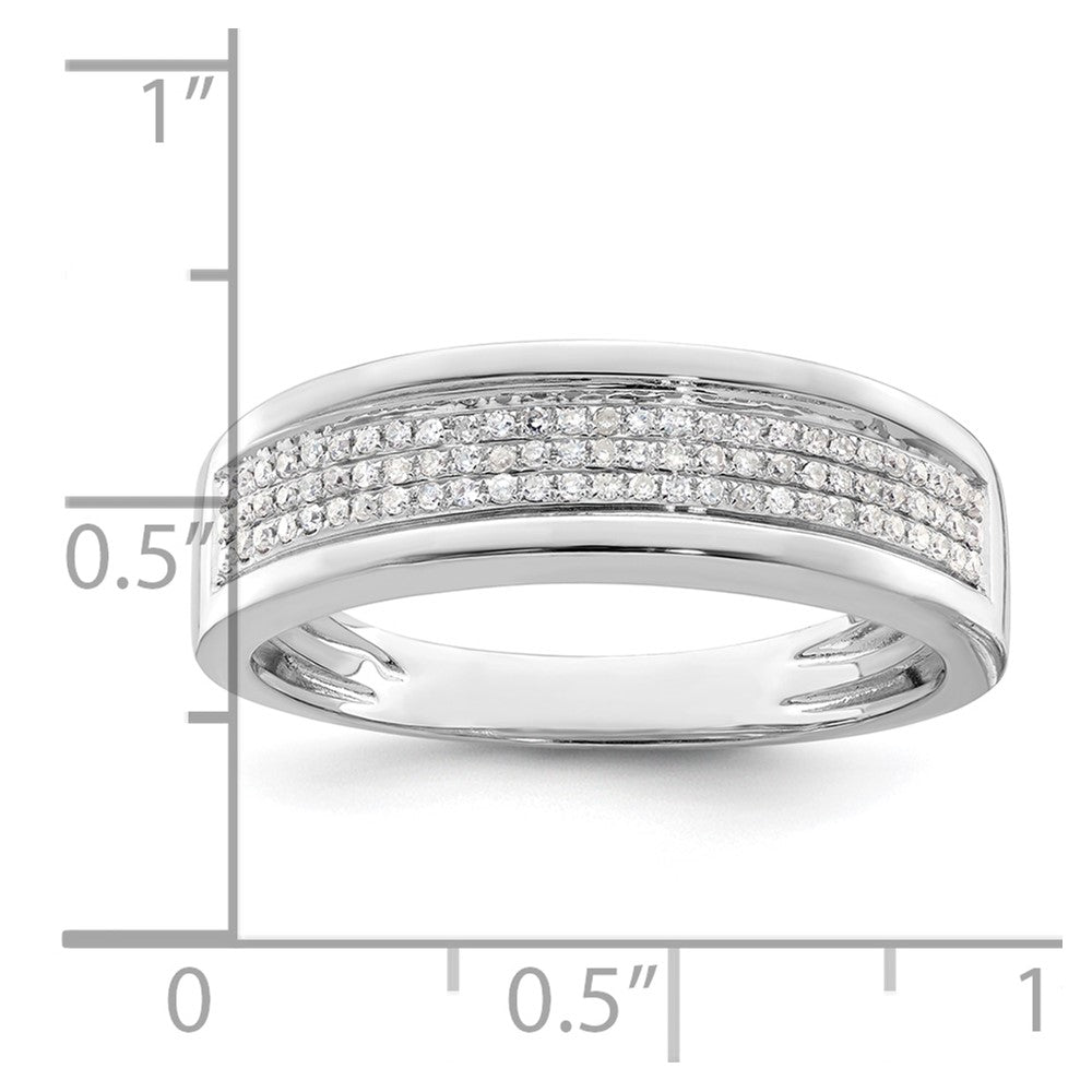 IBGoodman 14k White Gold 1/4 carat Lab Grown Diamond VS/SI+ G+ Complete Men's Band