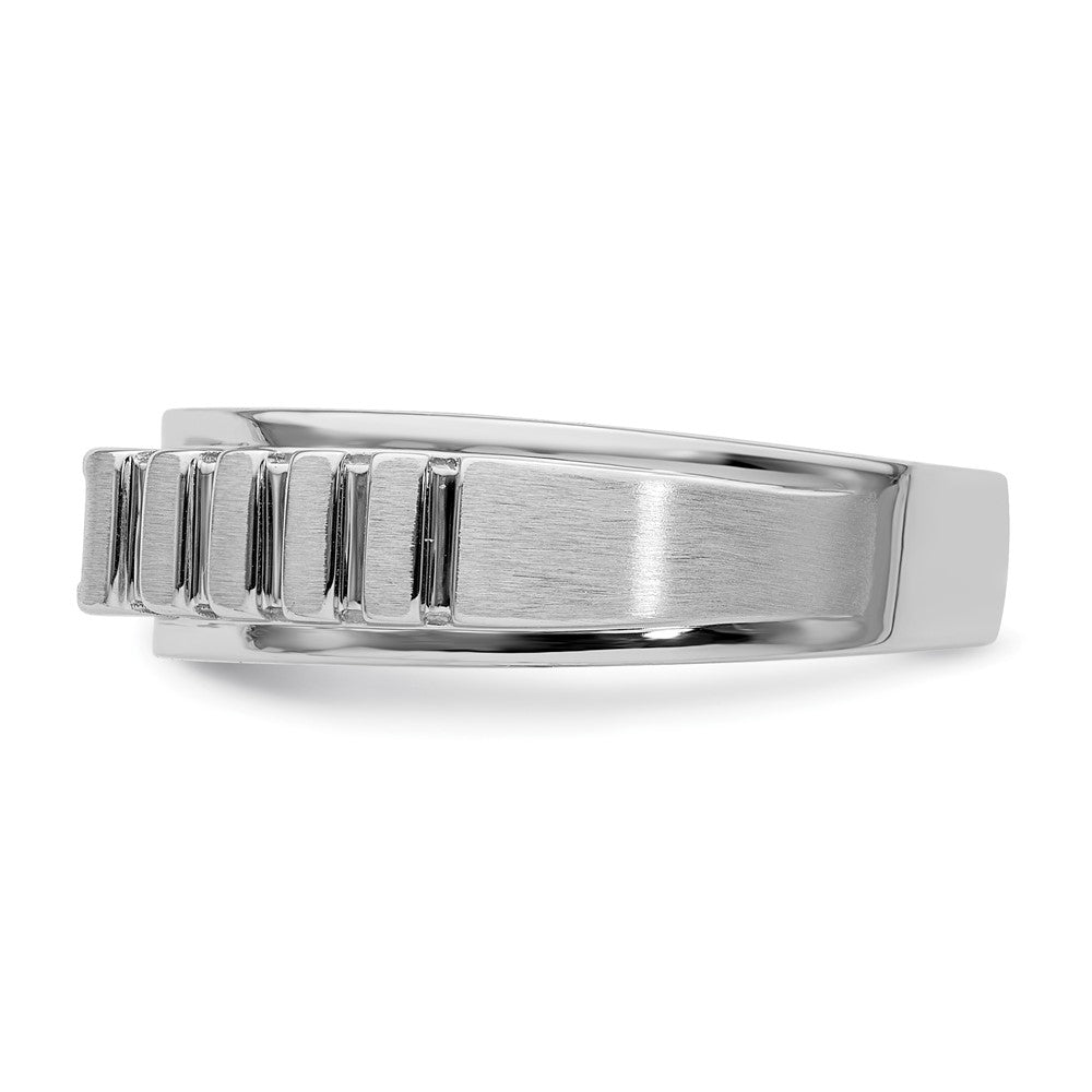 14K White Gold Lab Grown Diamond VS/SI+ G+ Men's Band