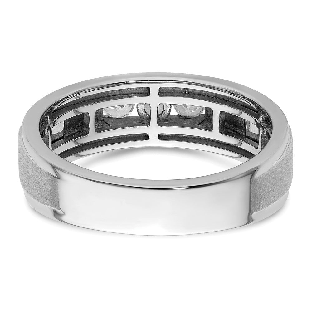 14K White Gold Lab Grown Diamond VS/SI+ G+ Men's Band