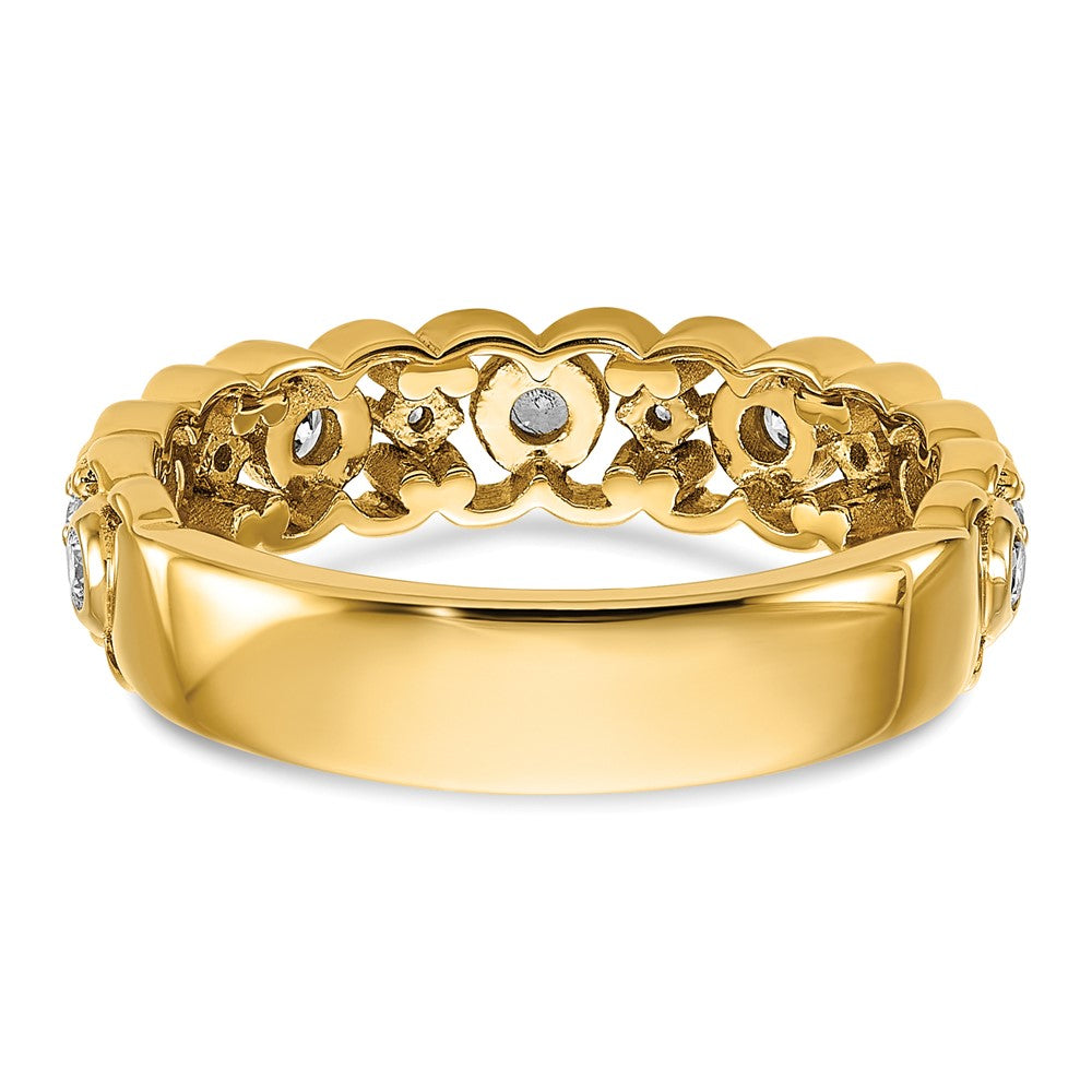 14k Two Tone 1/4 carat Lab Grown Diamond VS/SI+ G+ Complete Wedding Band