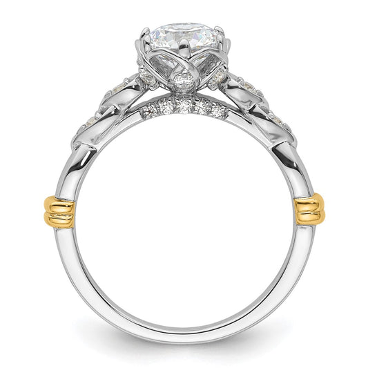 14k Two-tone Diamond Semi-Mount Engagement Ring