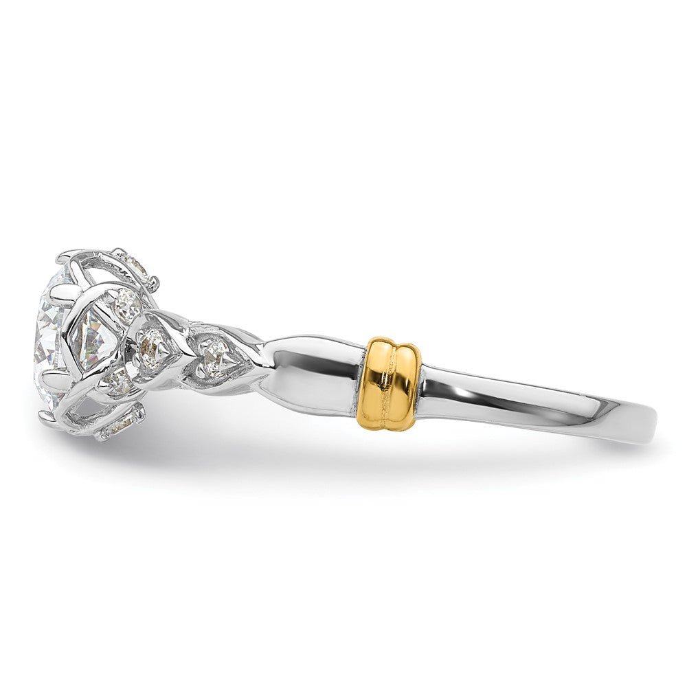 14k Two-tone Diamond Semi-Mount Engagement Ring
