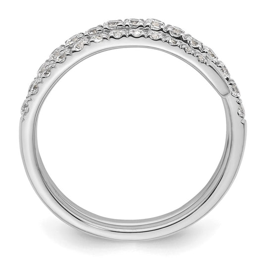 True Origin 14K White Gold 3/4 carat Lab Grown Diamond VS+ F+ Complete Fashion Band