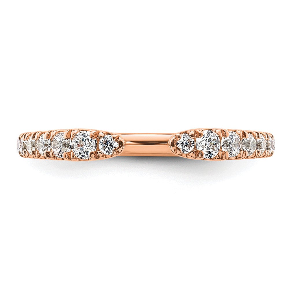 True Origin 14K Rose Gold 3/8 carat Lab Grown Diamond VS+ F+ Complete Band