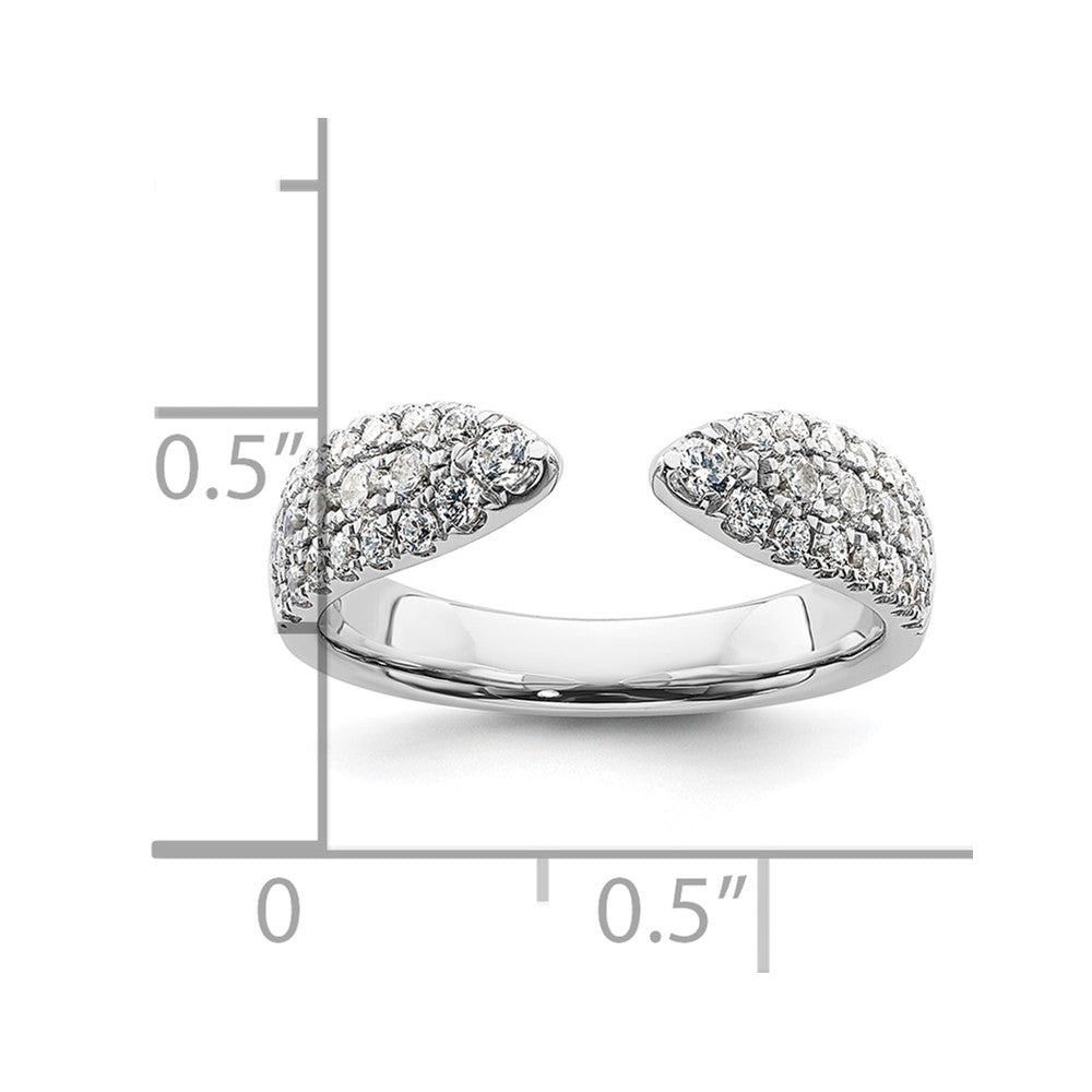 True Origin 14K White Gold 3/4 carat Lab Grown Diamond VS+ F+ Complete Wedding Band