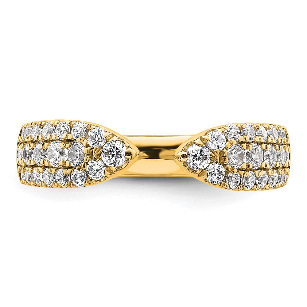 True Origin 14K Yellow Gold 3/4 carat Lab Grown Diamond VS+ F+ Complete Wedding Band