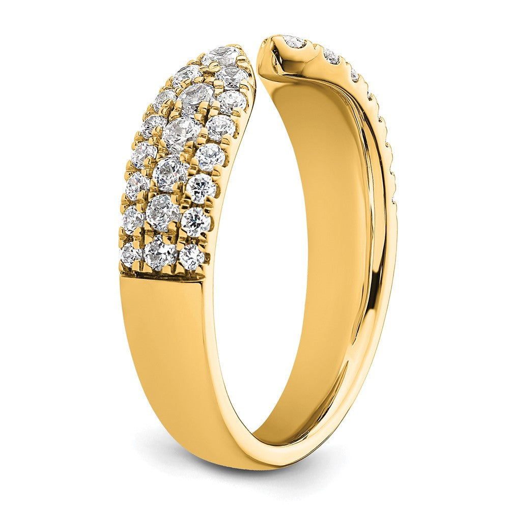 True Origin 14K Yellow Gold 3/4 carat Lab Grown Diamond VS+ F+ Complete Wedding Band