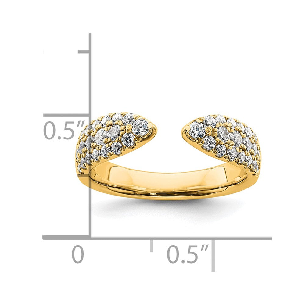 True Origin 14K Yellow Gold 3/4 carat Lab Grown Diamond VS+ F+ Complete Wedding Band