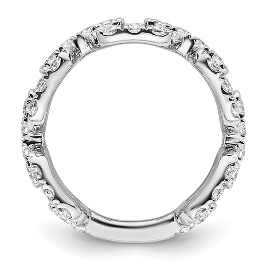True Origin 14K White Gold 2 3/8 carat Lab Grown Diamond VS+ F+ Complete Band