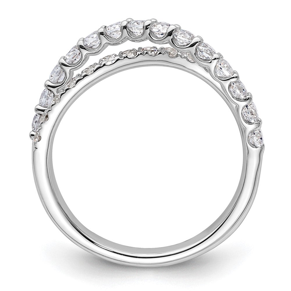 True Origin 14K White Gold 1 carat Lab Grown Diamond VS+ F+ Complete Crisscross Band