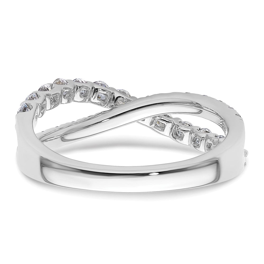 True Origin 14K White Gold 1 carat Lab Grown Diamond VS+ F+ Complete Crisscross Band