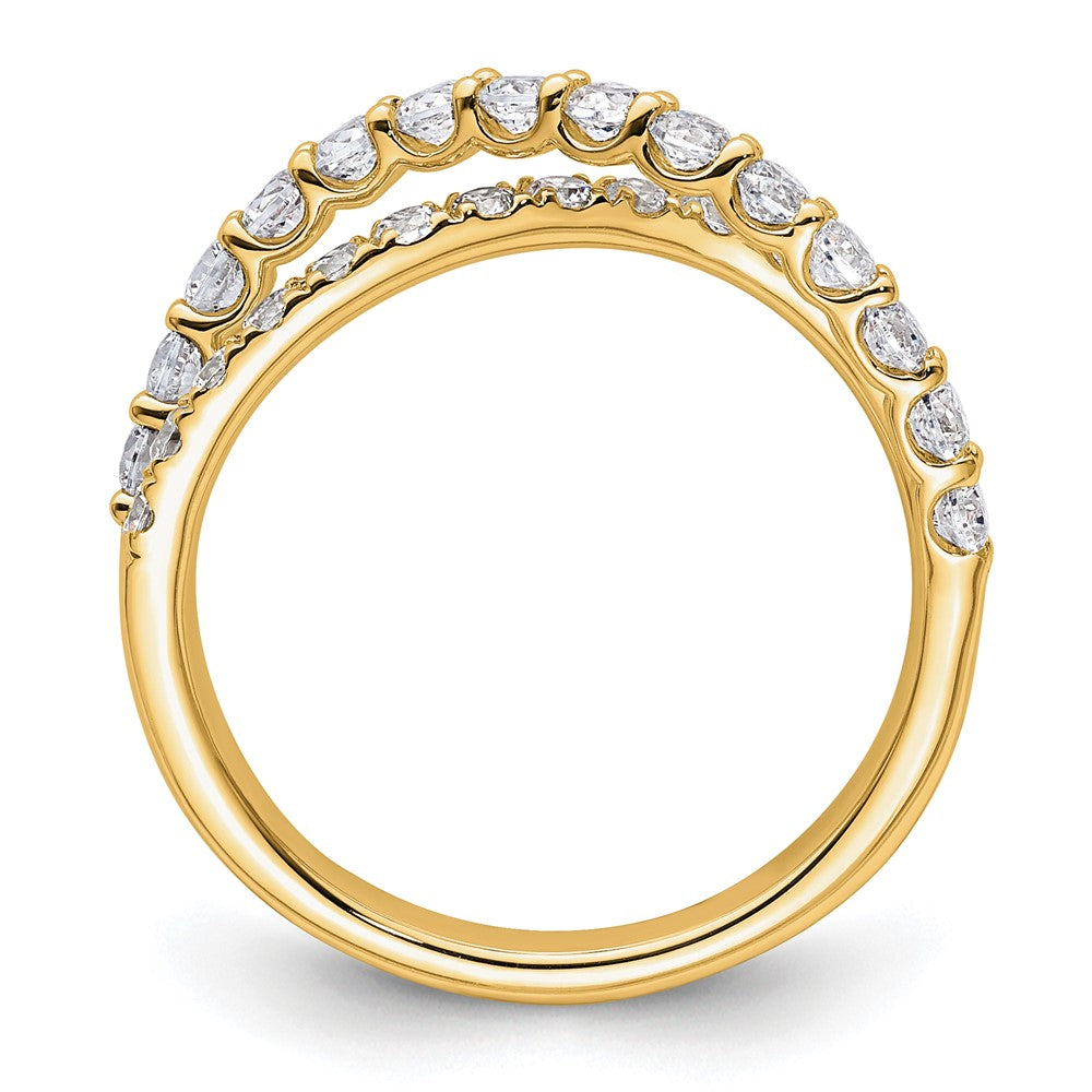 True Origin 14K Yellow Gold 1 carat Lab Grown Diamond VS+ F+ Complete Crisscross Band