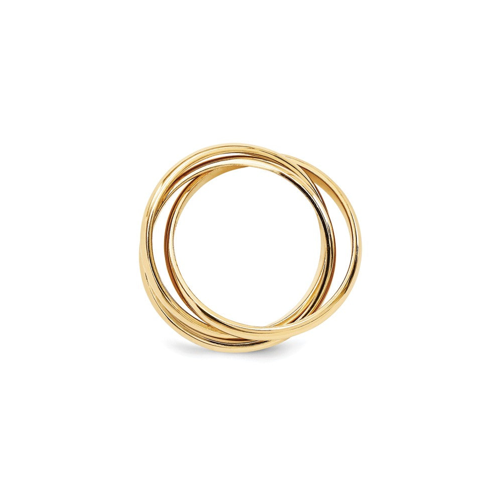 14k Polished Rolling Ring Size 5.5