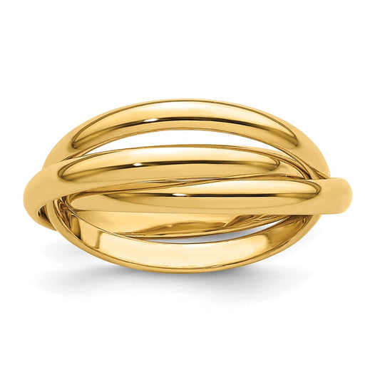 14k Polished Rolling Ring Size 5.5