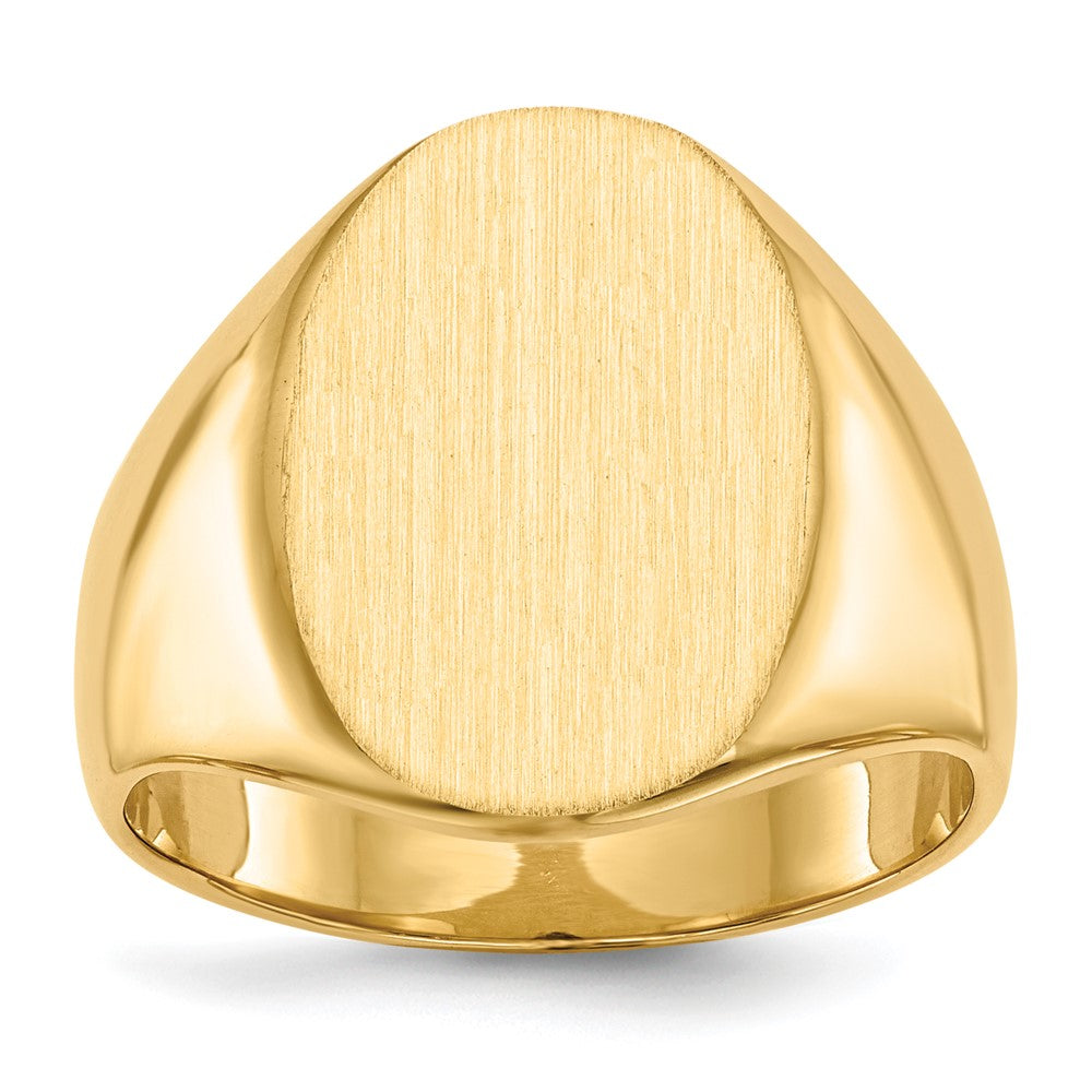 10ky 18.0x14.0mm Closed Back Men's Signet Ring
