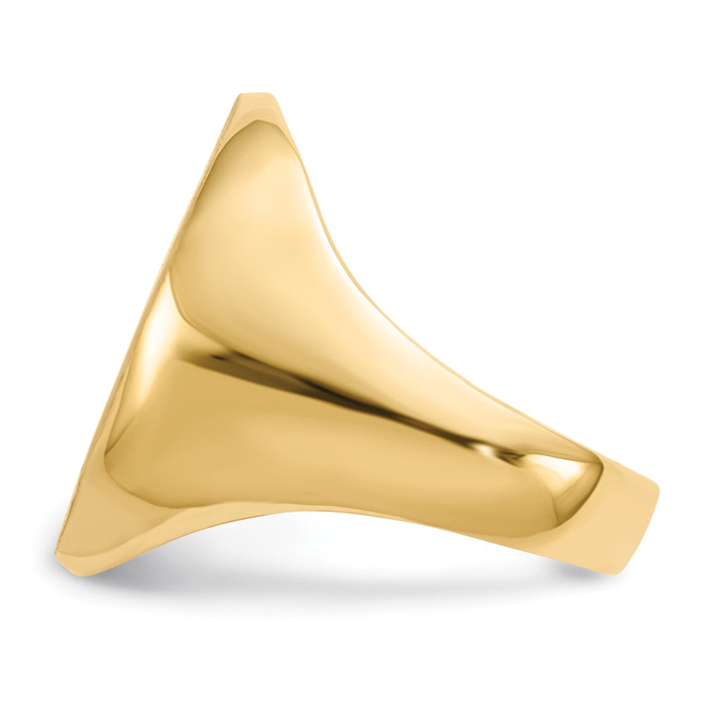 10k 20.0x16.5mm Open Back Men's Signet Ring