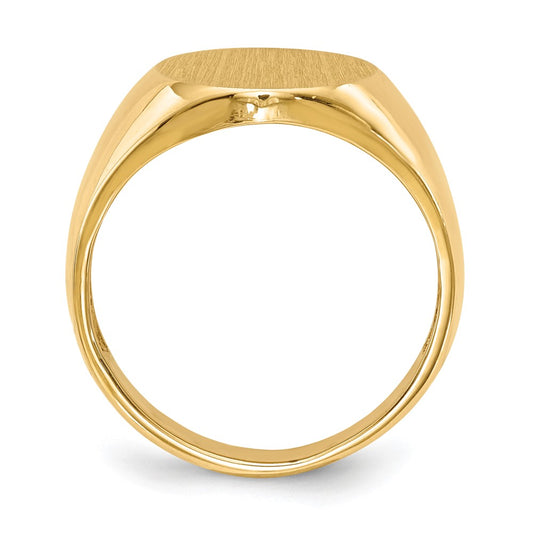 10k 15.0x13.5mm Oval Open Back Mens Signet Ring