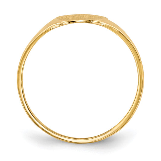 10k 12.0x8.5mm Oval Open Back Signet Ring