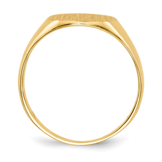 10ky 9.5x10.0mm Round Closed Back Signet Ring