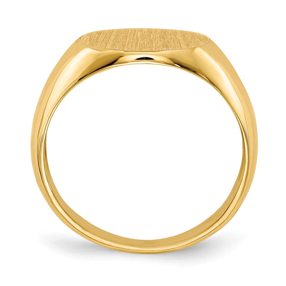 10k 12.5x13.5mm Open Back Mens Signet Ring