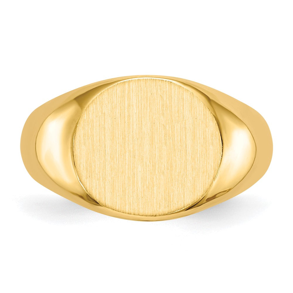 10k 12.5x13.5mm Open Back Mens Signet Ring